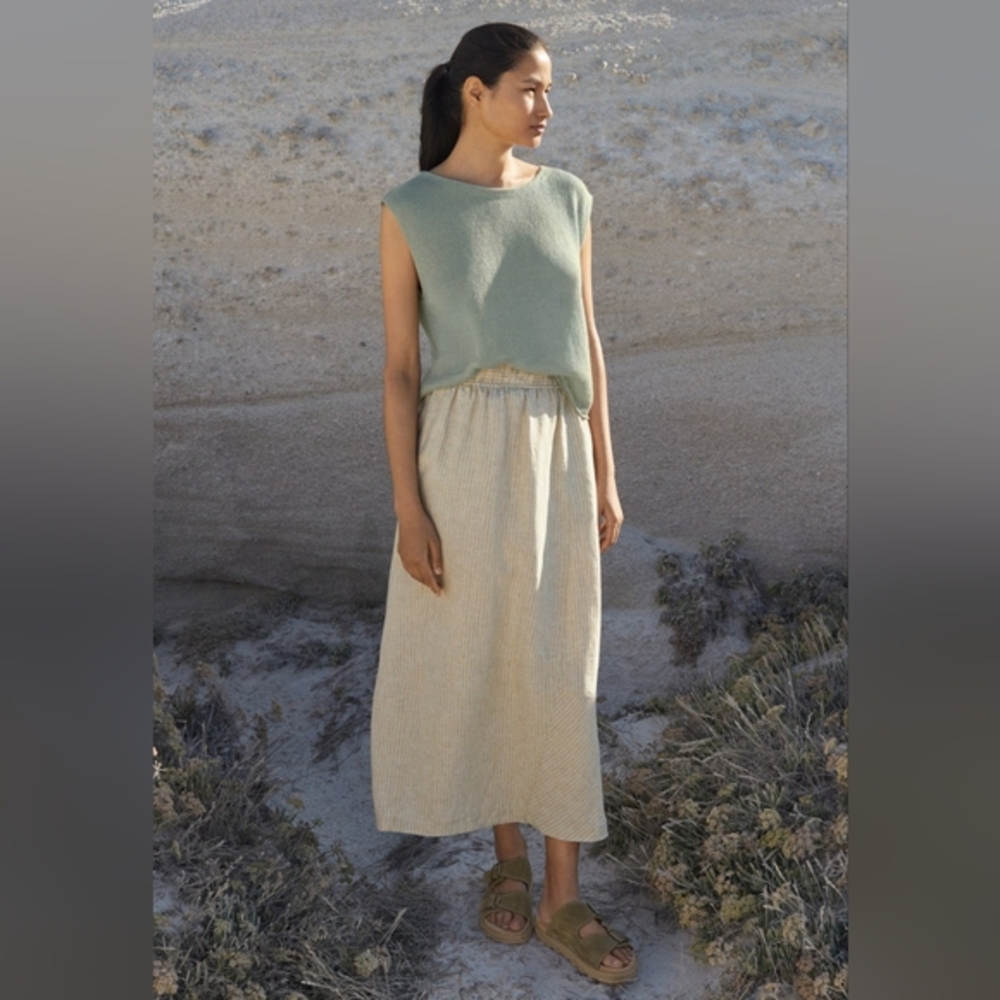 Poetry 100% Délavé Linen Skirt